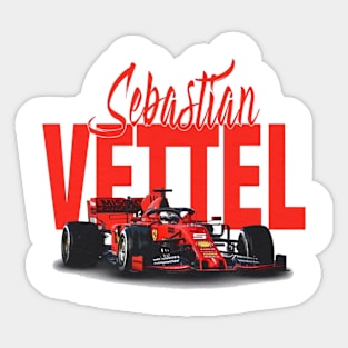 Sebastian Vettel Racing Car Sticker
